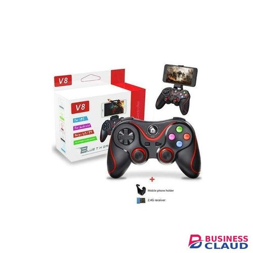 Orignal Share this product V8 Wireless Bluetooth Game Controller With Smartphone Holder