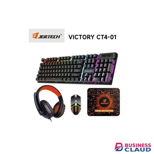 4 In 1 Wired Gaming Keyboard And Mouse Headset And Mousepad Combo RGB Backlit Gaming Keyboard And Mouse Set