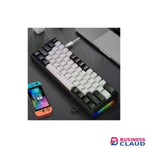 JERTECH JK540 Wired Keyboard Chrome 11-colour RGB Mixed Colors Matching Ergonomic 61 36 Keys Mechanical Gaming Keyboard