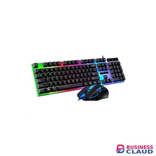 Wired Gaming Keyboard And Mouse Combo With RGB Backlit Number Pad, USB Computer Gaming Keyboards For PC Gamer- Black
