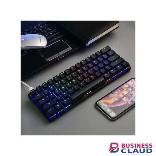 Hot Swappable RGB Backlit 60% Gaming Keyboard, Mechanical Type C Mini Gaming Keyboard Blue Switches Mechanical Keyboard For Computer Gamers