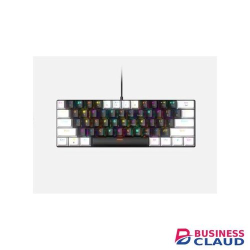 61-Key Portable RGB Backlit Wired Gaming Keyboard 60% Gamer Mechanical Customizable With USB & Cable Interface