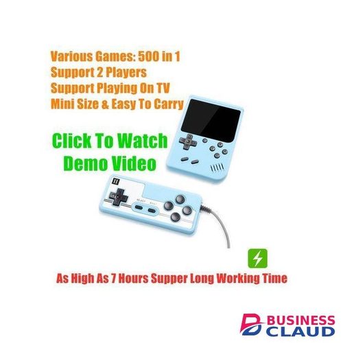 500 In 1 Mini Double Game Players X Box Game Consoles Green BBW