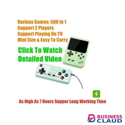 500 In 1 Mini Double Game Players X Box Game Consoles Blue BBW