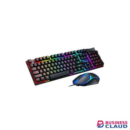 T-WOLF Wired Keyboard And Mouse Set USB Suspension Mechanical Keyboard And Mouse Set Backlit 104 Keys Keyboard RGB Hot Selling Keyboard