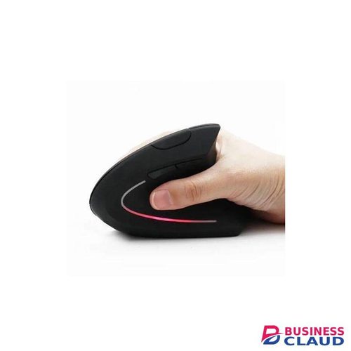 Ergonomic 2.4G Wireless Right Hand Standing Mouse USB Receiver 6 Buttons Comfortable and Quiet Laptop/desktop Mouse Black