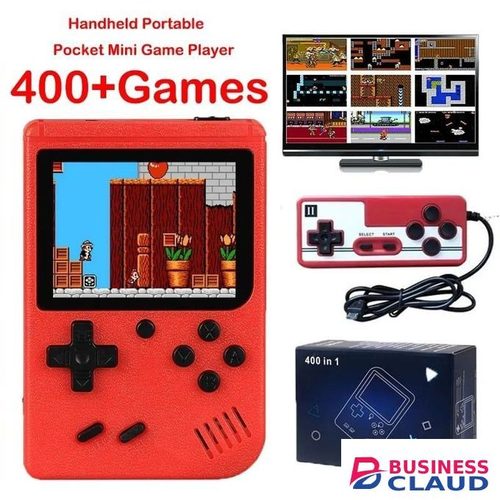 Mini video game console In-built 400 games, can support 2 players, can support TV output. Perfect gift for kids