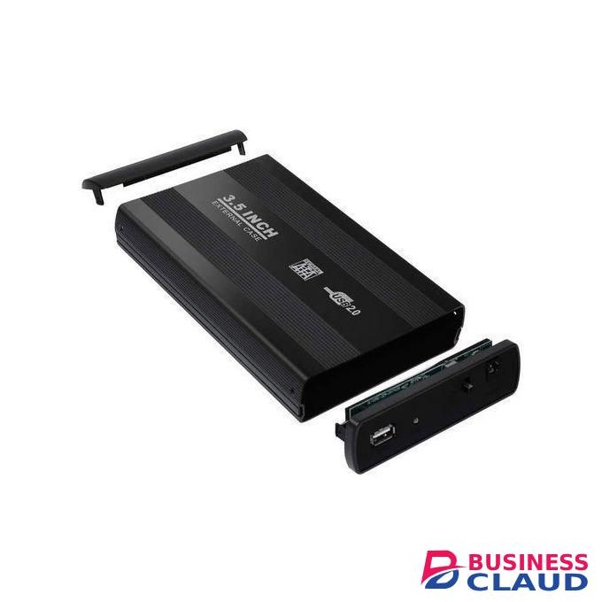 3.5 inch HDD External Case USB 3.0/USB 2.0 to SATA External 3.5 Hard Drive Enclosure Disk for 3.5 SATA HDD External Storage Box with Aluminum Case (USB2.0-Black)