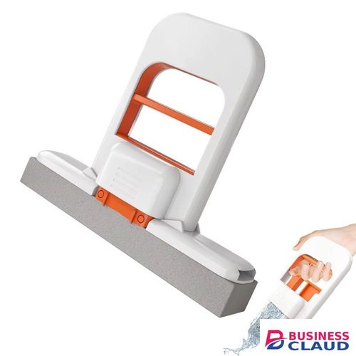 One-hand squeeze handle foldable desktop mop for indoor cleaning