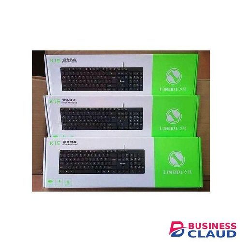 K15 Wired USB Office Keyboard For Desktop Laptops