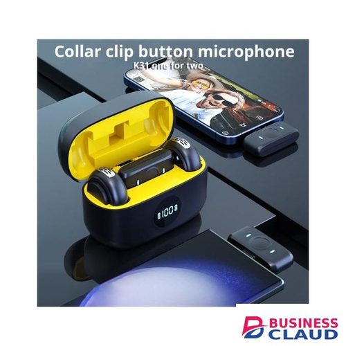 K31 Pro Wireless Lavalier Microphone with iOS & Type-C Plug, Noise Reduction, Long Battery, Plug & Play, and Protective Phone Cover
