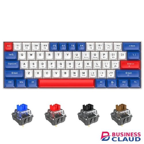 JERTECH Red switch mechanical gaming keyboard 60% mechanical keyboard for computers and ps gaming 61 keys gamers keyboard