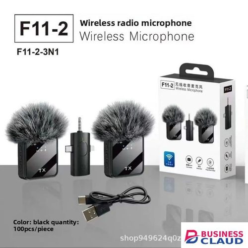 High-Sensitivity Dual Microphones Clip-On Lavalier Rechargeable Wireless Microphone – Noise Cancelling Clear Audio for TikTok, YouTube, Live Streaming & Video Recording (iPhone, Android & Type-C)