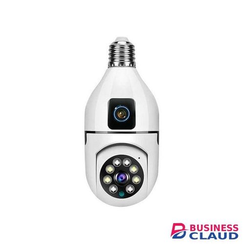 Dual Lens Wifi Camera Outdoor/Indoor with bidirectional ce, intelligent alarm, smart surveillance, motion and human detection Camera Bulb