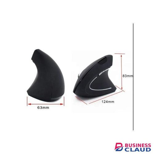Genelec Ergonomic 2.4G Wireless Right Hand Standing Mouse USB Receiver 6 Buttons Comfortable and Quiet Laptop Desktop Mouse Black