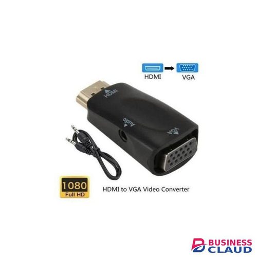HDMI to VGA HD 1080P Adapter Male to Female, with Audio Cable for PC