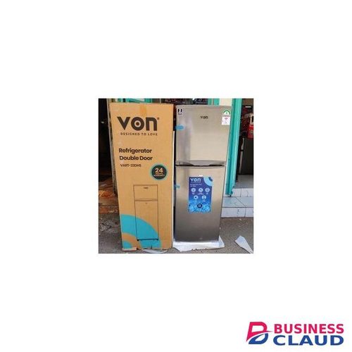 VON Refrigerator- 138 Litres Double Door Fridge + Free Fridge Guard