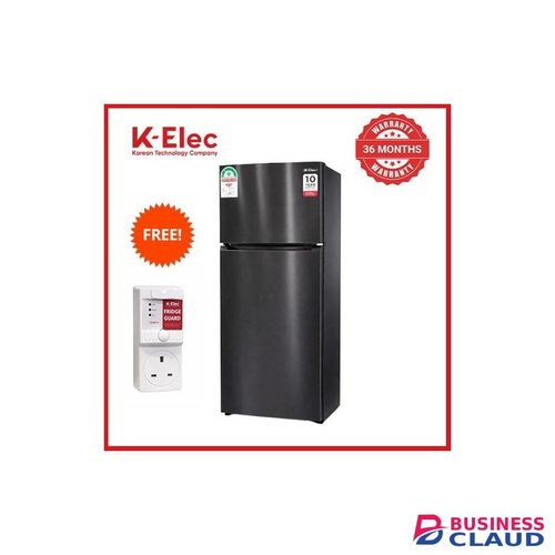 K-Elec K-Elec 181-Litres Top Mount No-Frost Double-Door Refrigerator- KR30-TM-NFC-KBI-Black (36Months Warranty) + Free Fridge Guard