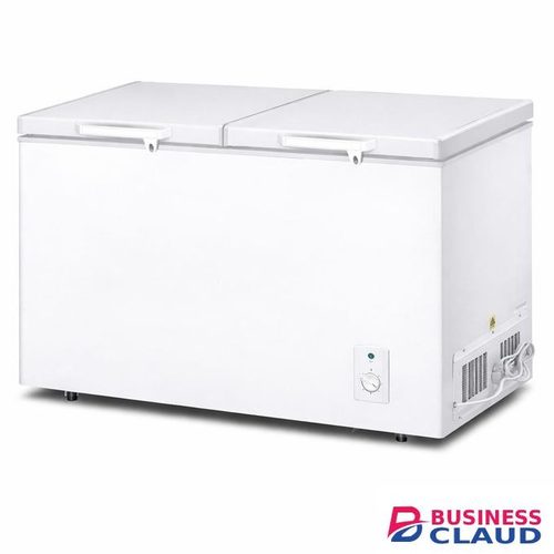 Premier 350L Chest Freezer Deep Freezer, Top Opening Single Lid, White Finish, Large Frozen Storage Capacity