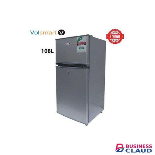 VOLSMART 108L Mini Refrigerator – Double Door, Freezer Compartment (1YR Warranty)