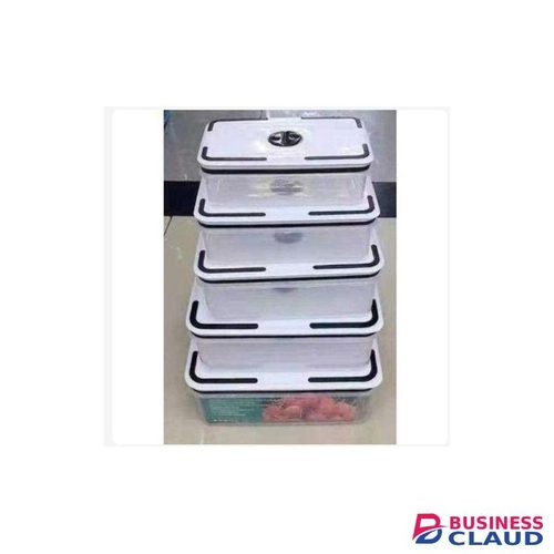 5 in 1 organiser fridge food storage containers with lids for lunch,meals prep leftovers and microwave