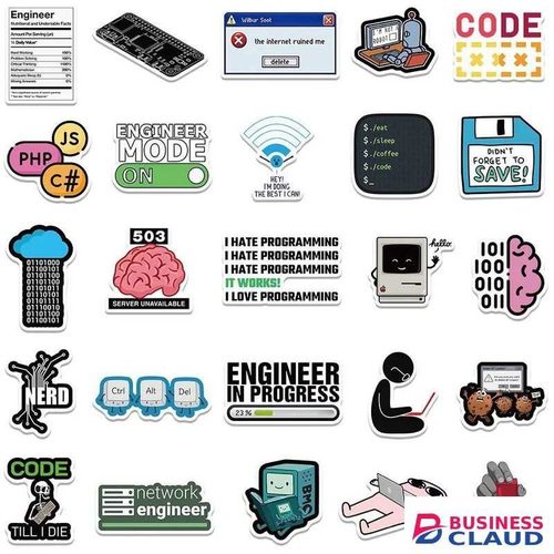 5/10/20/25pcs Software Engineer/Developer Decal Stickers (engineer Mode) For Laptop,mobile Phone,fridge,helmets, Motorcycle, Journaling, Scrapbooking, Quitar, Motocyle, Water Bottle