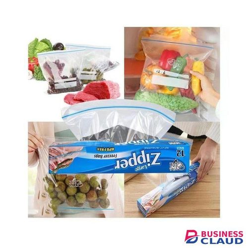 2pkts Re-usable Fridge Zipper Bags 2kgs For 12pcs Box Pack