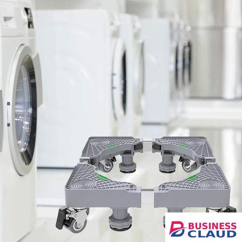 Heavy Duty Adjustable Washing Machine and Fridge Stand – Extendable Base with 10–12cm Lift Height, Anti-Vibration and Rust-Resistant Support Platform