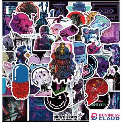 5/10/15/20/25/30pcs Cyberpunk Anime Sticker Pack Waterproof Stickers Decal Stickers For Laptop,mobile Phone,guitar,helmet,fridge,motorbike, Journaling, Scrapbooking, Water Bottle