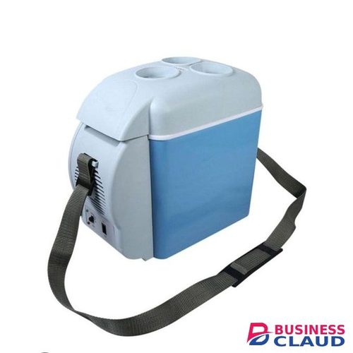 Portable 7.5L Mini Car Fridge and Warmer for Vehicles, Dual Function Electric Cooler Box with Cup Holders and Shoulder Strap