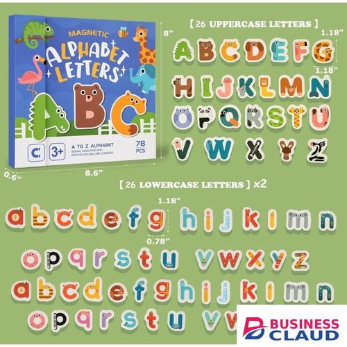 Magnetic Alphabet Puzzle Book: Colorful ABC Learning Set for Preschoolers, Fridge M-agnets for Kids Ages 3-5