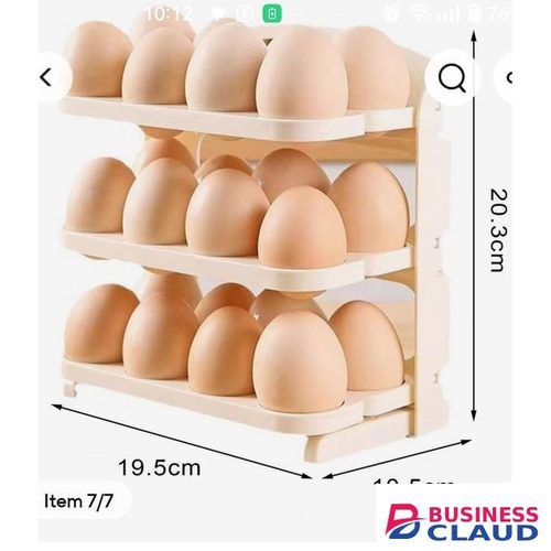 Folding Egg Box 24PC Space-Saving Durable Storage Container for Kitchen Fridge Organization, Portable, Lightweight, Leak-Proof, Stackable, Protects Eggs from Cracks and Breakage
