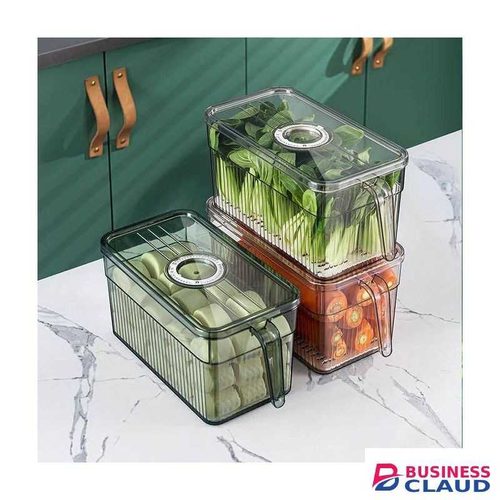 2pc Green Acrylic Fridge Organizers 3ltrs