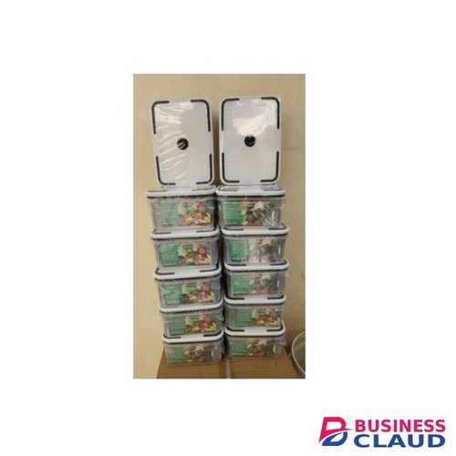 5 In 1 Fridge Container Set white lid and clear container