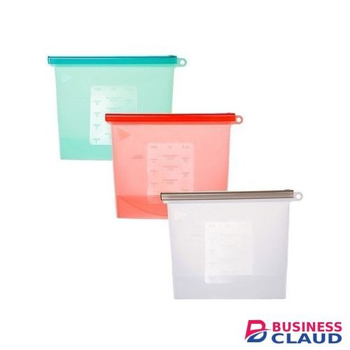 4 Pc Of Reusable Silicone Food Storage Fridge Bag 1000ml