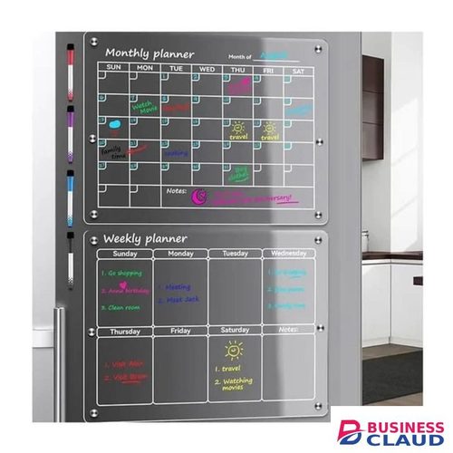 2pcs Magnetic Monthly & Weekly Fridge Planner