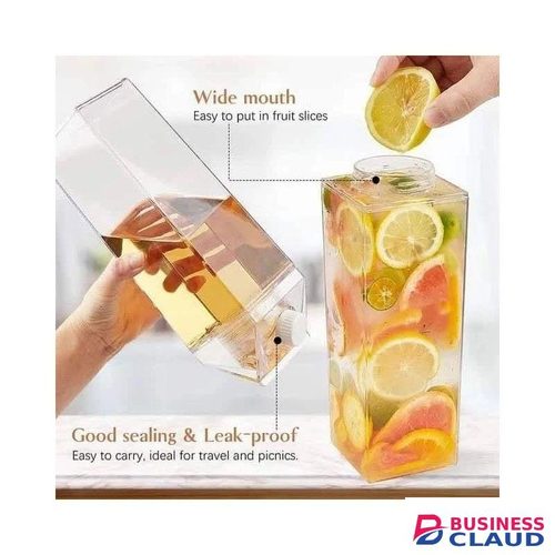 Multi-functional leak-proof juice/water/milk acrylic storage fridge container, 300 mls