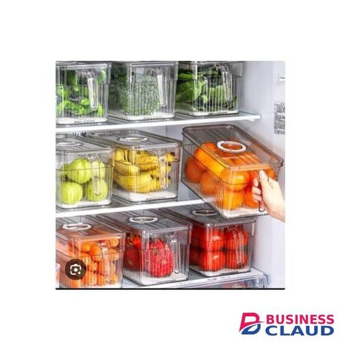 4pc Fridge Acrylic Storage Containers, Capacity 3Ltrs clear in colour