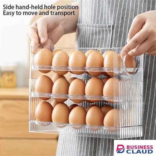 3 Layer Space Savings Eggs Storage Box Kitchen Organizer Fridge Organizer