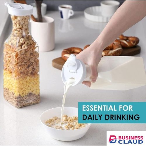 1pc 1.5L Plastic Acrylic Fridge Storage Bottles / Juice Bottles / Milk Bottles / Easy Pour Carafe
