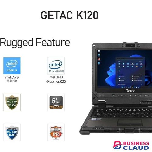 Refurbished EX-UK K120, Rugged, Intel Core i5-8250U, 12.5" FHD, 16GB RAM, 256GB SSD, Windows 11 Pro