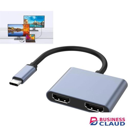2 in 1 USB Type-C Thunderbolt 3 to 4K Dual HDMI Adapter For Lenovo Laptop ASUS