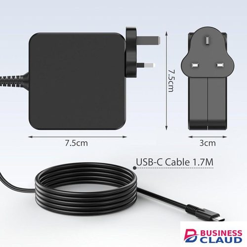 65W USB C Laptop Charger, Fast Laptop Charger USB C Compatible with Chromebook, Lenovo ThinkPad/Yoga, Steam Deck, HP, Dell, Acer, Asus, Huawei Matebook, MacBook Air/Pro and Samsung