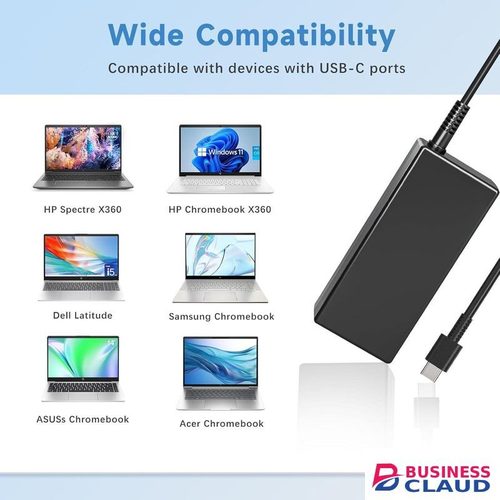 HP 65W USB C Laptop Charger for EliteBook X360 840-G5 830-G8 840-G6 Chromebook 14 X360 ProBook 430 440 445 G5 G6 G8, Envy X360 13 15 Spectre X360 Elite X2 USB-C Fast Charging AC Power Adapter
