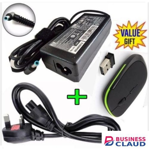 HP Elitebook 840 G3,Laptop Charger Adapter,blue Pin With power Cable +Free wireless Mouse