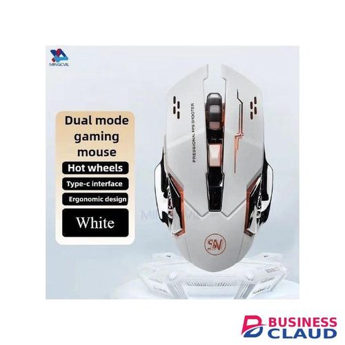 Rechargeable Wireless Gaming Mouse – Silent Bluetooth + 2.4G + Type-C Charging – Mechanical RGB Backlight Mouse for PC/Laptop