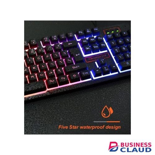 Gaming Keyboard, Gaming Keyboard For Computer Laptop, RGB Backlit Membrane Mechanical Style Gaming Keyboard And Mouse Compo