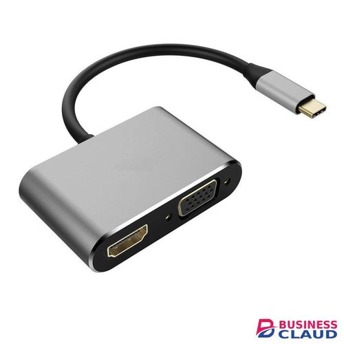 USB C to HDMI 4K 2K VGA Adapter - Laprite USB 3.1 Type C USB-C to VGA HDMI Video Converters Adaptor for 2017 New MacBook Pro/Chromebook Pixel/Lenovo 900/Dell XPS/Samsung Galaxy S8/S8 Plus