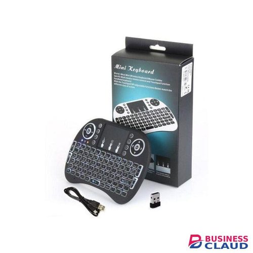 Android Mini Wireless Keyboard – Rechargeable, Touchpad, Backlit, 2.4GHz USB Receiver, Compact & Portable for Smart TV, PC, Laptop, Gaming Consoles