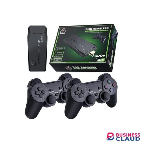 Premium 15,000 Games 4K HDMI Retro Game Stick - Plug and Play Wireless Video Game Console - Portable Emulator Stick with Dual 2.4G Wireless Controllers - Compatible with TV, PC, and Laptop